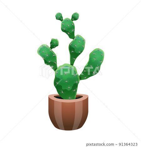 Nopal Cactus Pot Composition 91364323