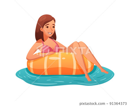 Woman Floating Icon Woman Floating Icon 91364373