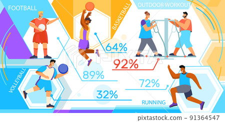 Sports Disciplines Flat Infographics 91364547