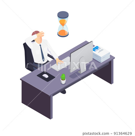 Deadline Isometric Icon Deadline Isometric Icon 91364629
