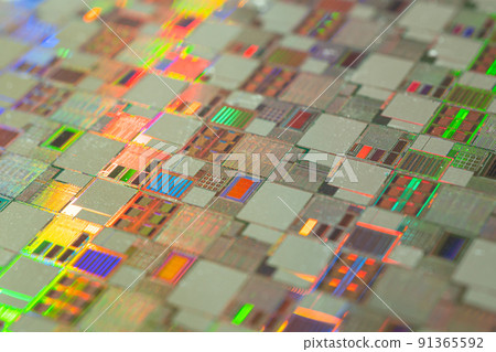 Silicon wafer for manufacturing semiconductor of integrated circuit. 91365592