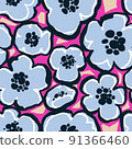 Hand drawn minimal abstract organic shapes patterns. Collage contemporary print. Fashionable template for design. 91366460