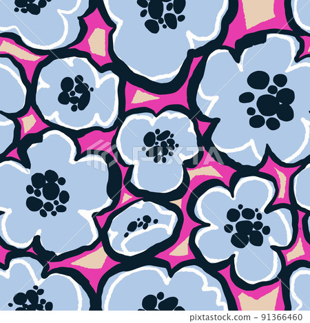 Hand drawn minimal abstract organic shapes patterns. Collage contemporary print. Fashionable template for design. 91366460