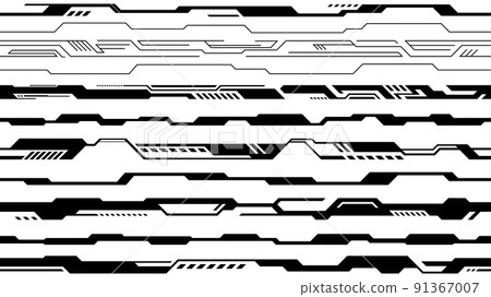 Cool line material set with a futuristic atmosphere Cool line material set with a futuristic atmosphere 91367007