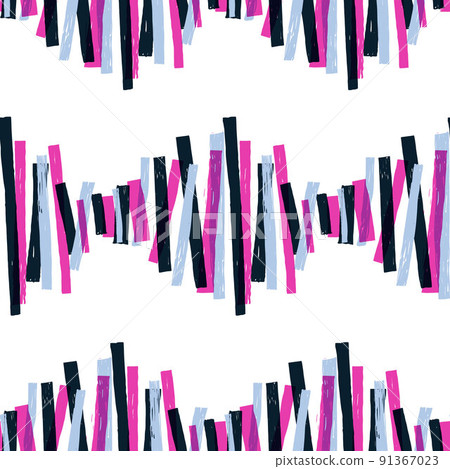 Irregular stripes wave, ripple, trembling hand. Abstract minimal template cover textile home decor. Water texture background 91367023