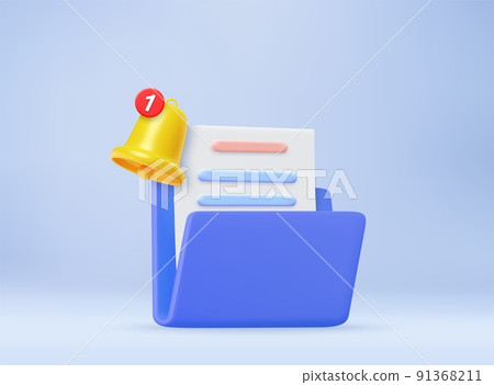 3D folder and documents 91368211