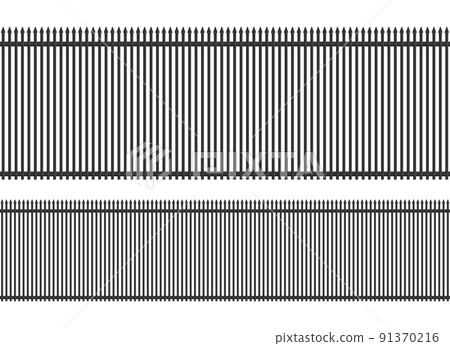 Realistic steel fence. Seamless design 91370216