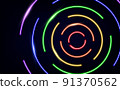 Rainbow colors neon laser swirl 91370562