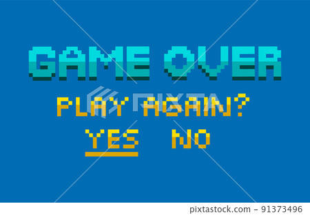 Pixel Game, Finish Level, Yes and No, Final Vector Pixel Game, Finish Level, Yes and No, Final Vector 91373496