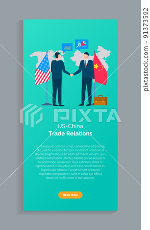 Trade Relations, US and China, Conference Vector Trade Relations, US and China, Conference Vector 91373592