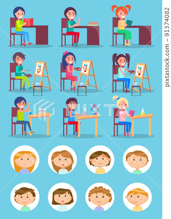 School Children, Art and Chemistry or Lierature School Children, Art and Chemistry or Lierature 91374082