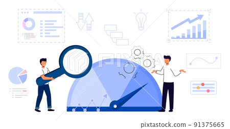 Benchmarking concept Business compare tool for improvement Performance Benchmarking concept Business compare tool for improvement Performance 91375665