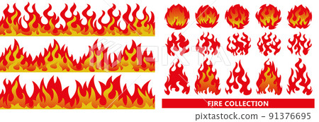 Fire design element collection 91376695