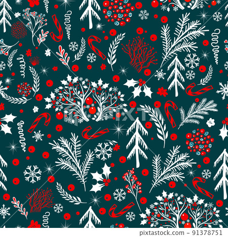 Seamless Christmas background. Vector illustration Seamless Christmas background. Vector illustration 91378751
