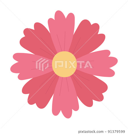 Isolated sketch of a colored flower Vector 91379599