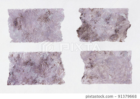 Set of strokes paint in form of frames with curved edges on white paper Set of strokes paint in form of frames with curved edges on white paper 91379668