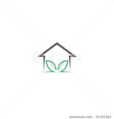 Eco house logo icon design illustration template Eco house logo icon design illustration template 91381992