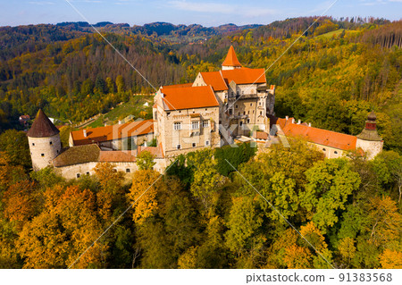 Medieval Pernstejn Castle, Czech Republic Medieval Pernstejn Castle, Czech Republic 91383568