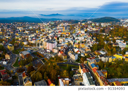 Aerial view of Jablonec nad Nisou, Liberec Region Aerial view of Jablonec nad Nisou, Liberec Region 91384093