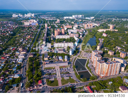 Aerial view of Chekhov cityscape Aerial view of Chekhov cityscape 91384530