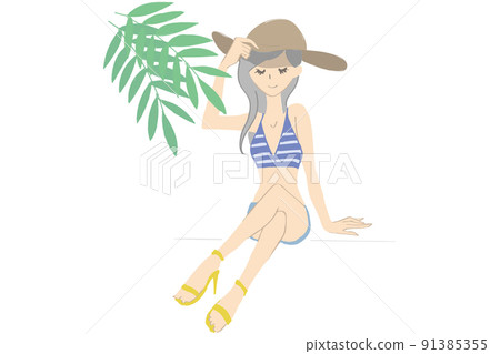 Swimsuit woman summer image illustration Swimsuit woman summer image illustration 91385355