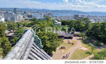 從國寶松江城看松江市和宍道湖的街景 從國寶松江城看松江市和宍道湖的街景 91387200