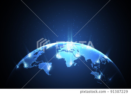 Global network connection. World map point and line composition concept of global business. Vector Illustration Global network connection. World map point and line composition concept of global business. Vector Illustration 91387229