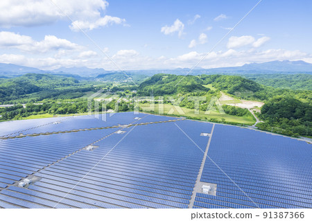 Mega solar (aerial photography) 91387366