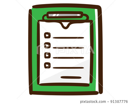 支票單的可愛手繪變形圖 91387776