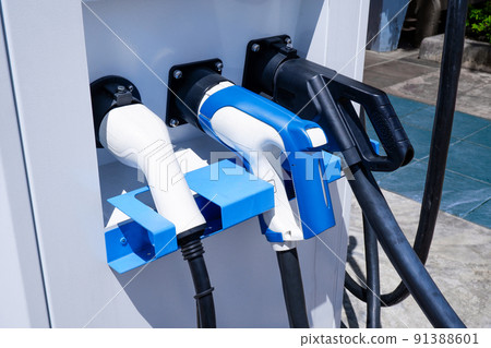 Electric EV car charging plug of the car electric charging station 91388601