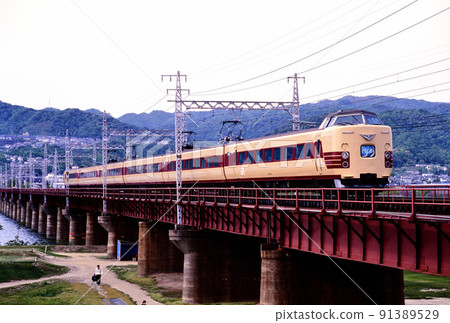 1999 381 series L limited express Kuroshio running on the Hanwa line 6 cars 91389529