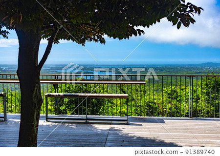 從橫山展望台的漏日台眺望英虞灣 91389740