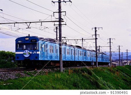 1999 阪和線103系普通列車4節車廂 91390491