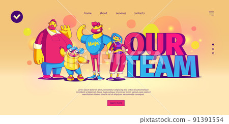 Our team banner with abstract contemporary people Our team banner with abstract contemporary people 91391554