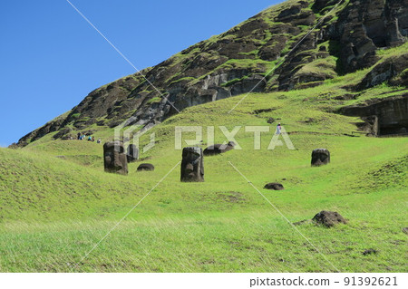 Rano Raraku,復活節島上的 Moai 製造廠 Rano Raraku,復活節島上的 Moai 製造廠 91392621