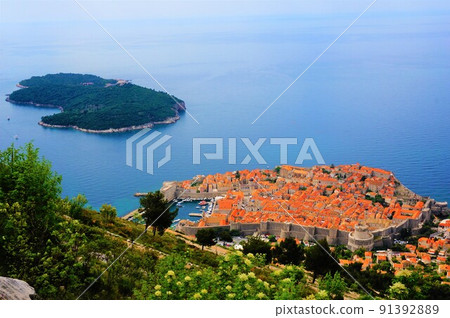 Scenery from Dubrovnik, Mount Srđ Scenery from Dubrovnik, Mount Srđ 91392889