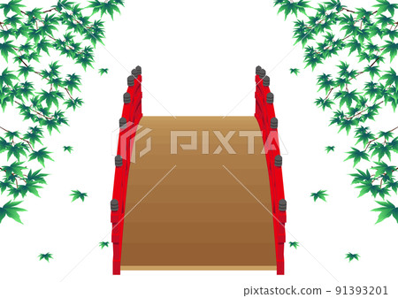 Japanese style bridge Taikobashi fresh green Japanese style bridge Taikobashi fresh green 91393201
