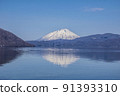 Lake Toya and Mt. Yotei with snow makeup 2 91393310