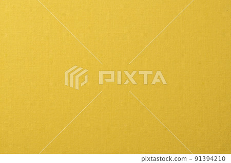 Cloth-like textured yellow paper background texture 91394210