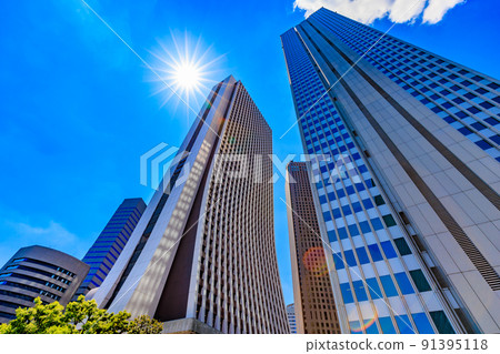 Cityscape of Nishi-Shinjuku, Shinjuku-ku, Tokyo Sompo Japan Headquarters Building and Shinjuku Nomura Building Cityscape of Nishi-Shinjuku, Shinjuku-ku, Tokyo Sompo Japan Headquarters Building and Shinjuku Nomura Building 91395118