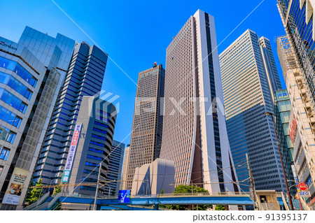 Cityscape of Nishi-Shinjuku, Shinjuku-ku, Tokyo Sompo Japan Headquarters Building and Shinjuku Nomura Building Cityscape of Nishi-Shinjuku, Shinjuku-ku, Tokyo Sompo Japan Headquarters Building and Shinjuku Nomura Building 91395137