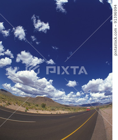 truck on highway truck on highway 91396994