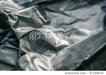 Abstract real paper surface background. Aluminum Platinum Silver foil. Wrinkled crumpled folds bend crush crease kink. Crystal, polygonal texture wave futurism 80s retro style new year. Gray tone Abstract real paper surface background. Aluminum Platinum Silver foil. Wrinkled crumpled folds bend crush crease kink. Crystal, polygonal texture wave futurism 80s retro style new year. Gray tone 91398634