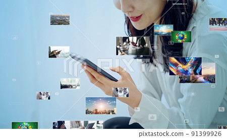 Female video distribution service for watching videos on smartphones Female video distribution service for watching videos on smartphones 91399926