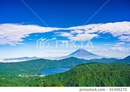(Kanagawa Prefecture) Mt. Fuji seen from the Hakone Daikanzan Observatory after the end of the rainy season 91400278