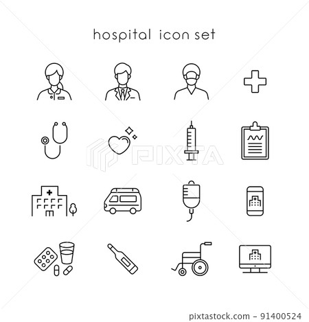 醫院圖標集 91400524