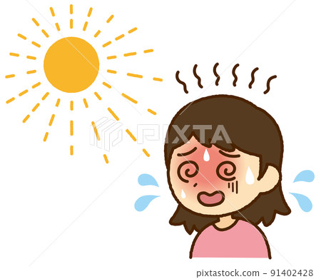 Women with heatstroke 91402428