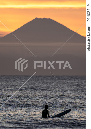 岡本碼頭原岡海灘剪影 91402549