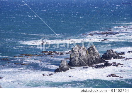 北海道奈良海岬的礁石 北海道奈良海岬的礁石 91402764