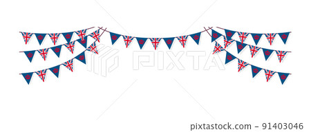 設計材料/三角旗花環矢量圖(英國/英國/英國國旗) 設計材料/三角旗花環矢量圖(英國/英國/英國國旗) 91403046